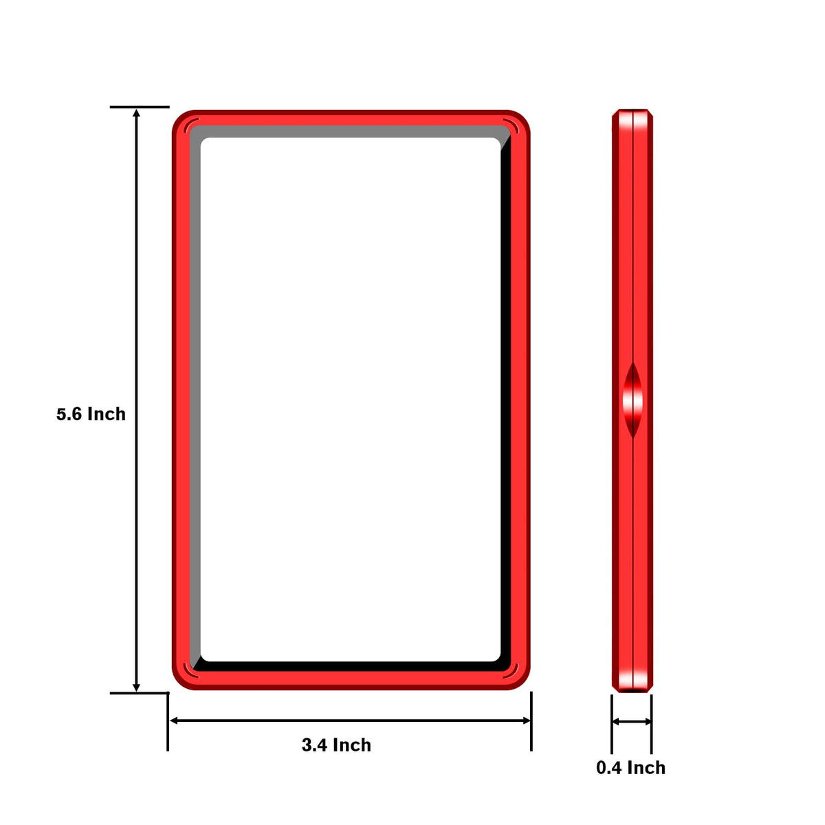 Coolbyl Magnetic Slab Protector for Trading Cards – Premium Aluminum, UV-Resistant Glass, Red
