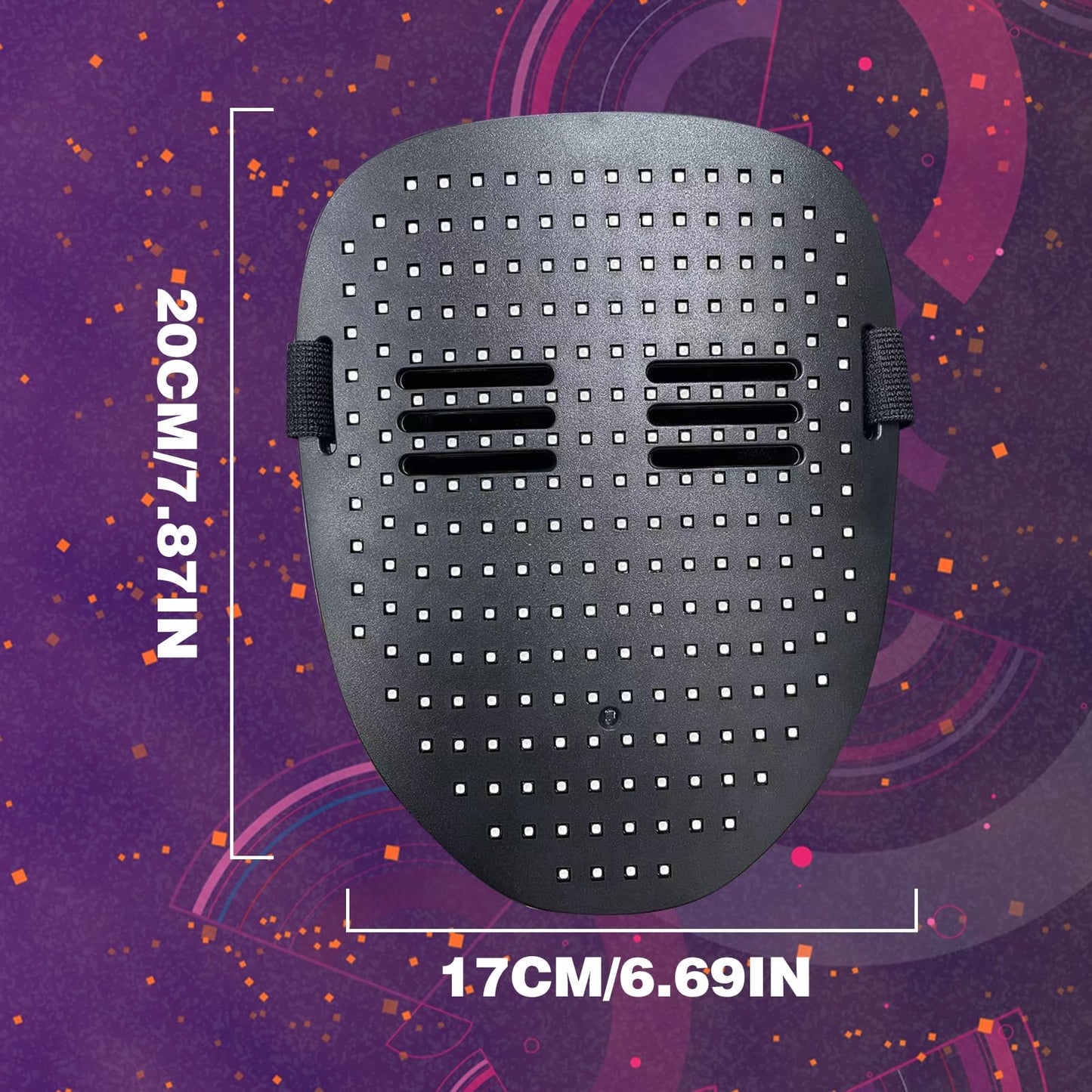COOLGUARDER LED Mask with Gesture Sensing – 50 Patterns for Cosplay, Halloween & Parties
