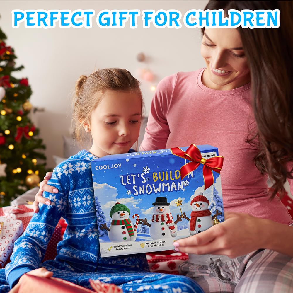 COOLJOY 12 Pack Build a Snowman Kit – DIY Snowman Crafts for Kids