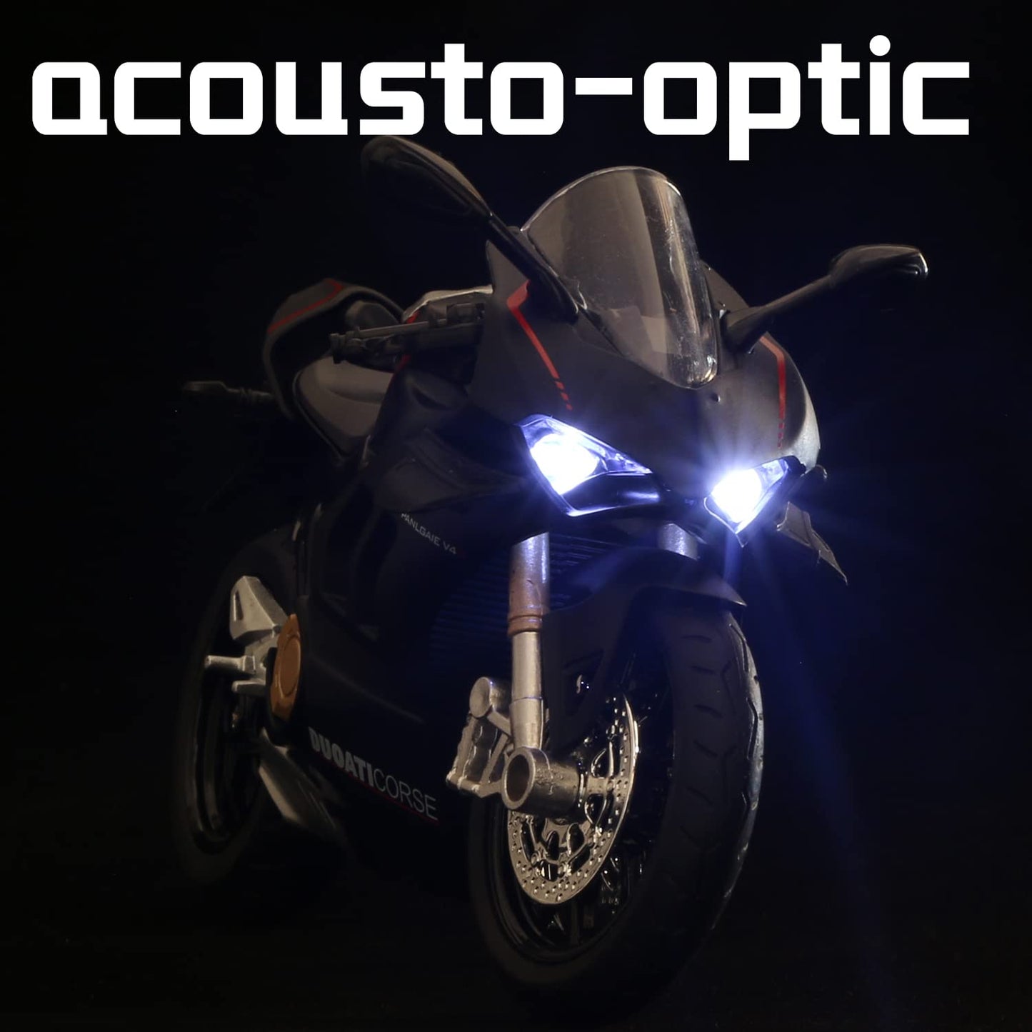 COOLPUR 1:12 Ducati V4 Die-Cast Model – Realistic Detail, Interactive Light & Sound