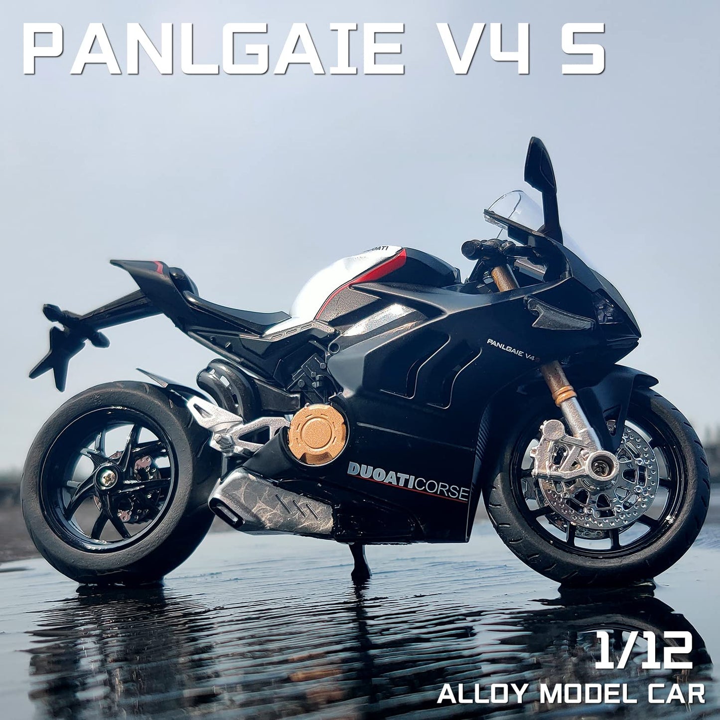 COOLPUR 1:12 Ducati V4 Die-Cast Model – Realistic Detail, Interactive Light & Sound