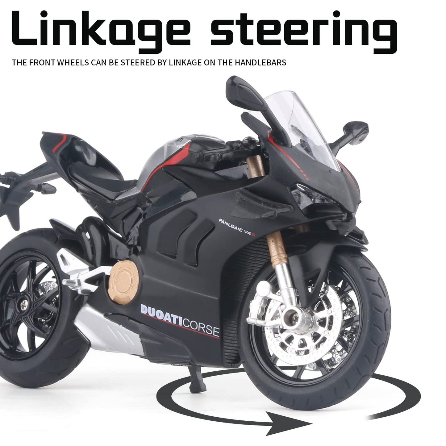 COOLPUR 1:12 Ducati V4 Die-Cast Model – Realistic Detail, Interactive Light & Sound