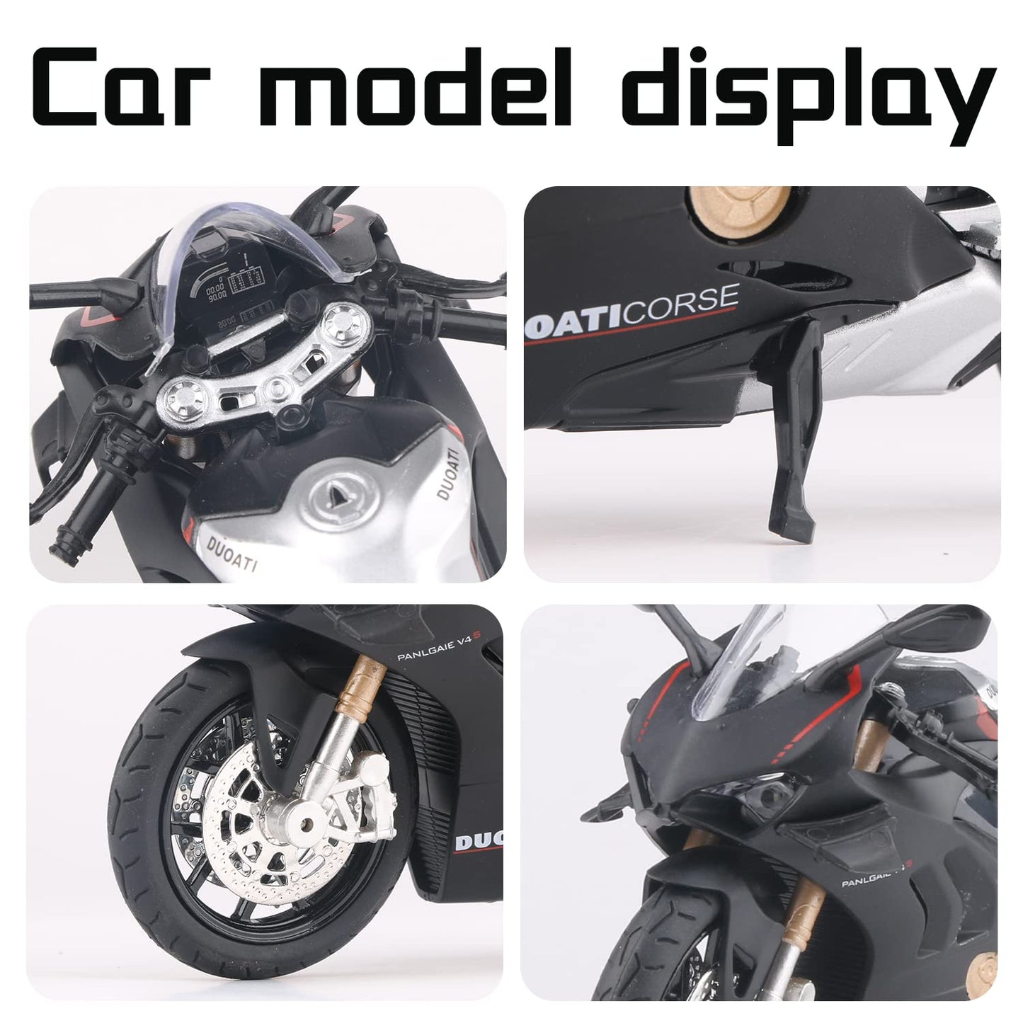 COOLPUR 1:12 Ducati V4 Die-Cast Model – Realistic Detail, Interactive Light & Sound