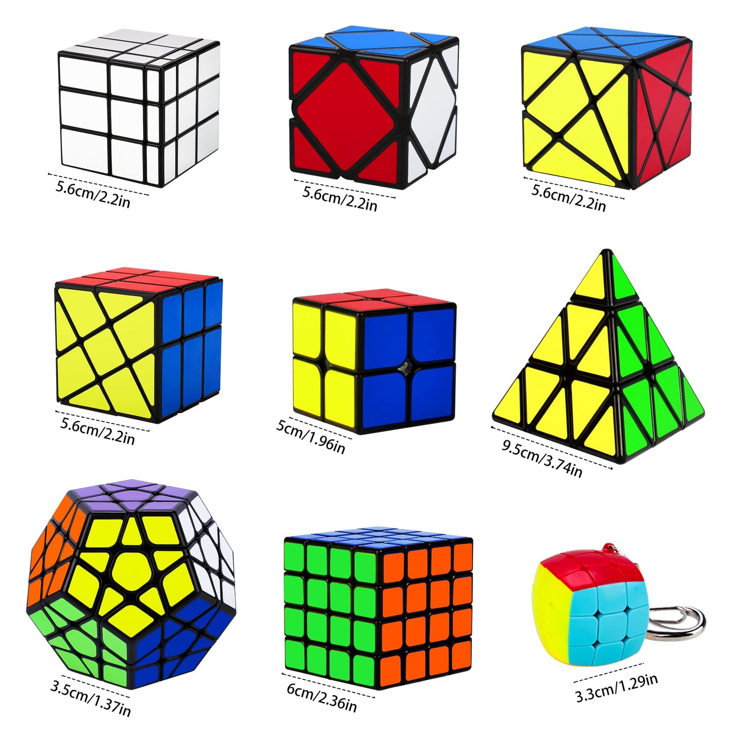 Coolzon Speed Cube Set – 9-Pack Magic Cubes for Fast Turning & Brain Training
