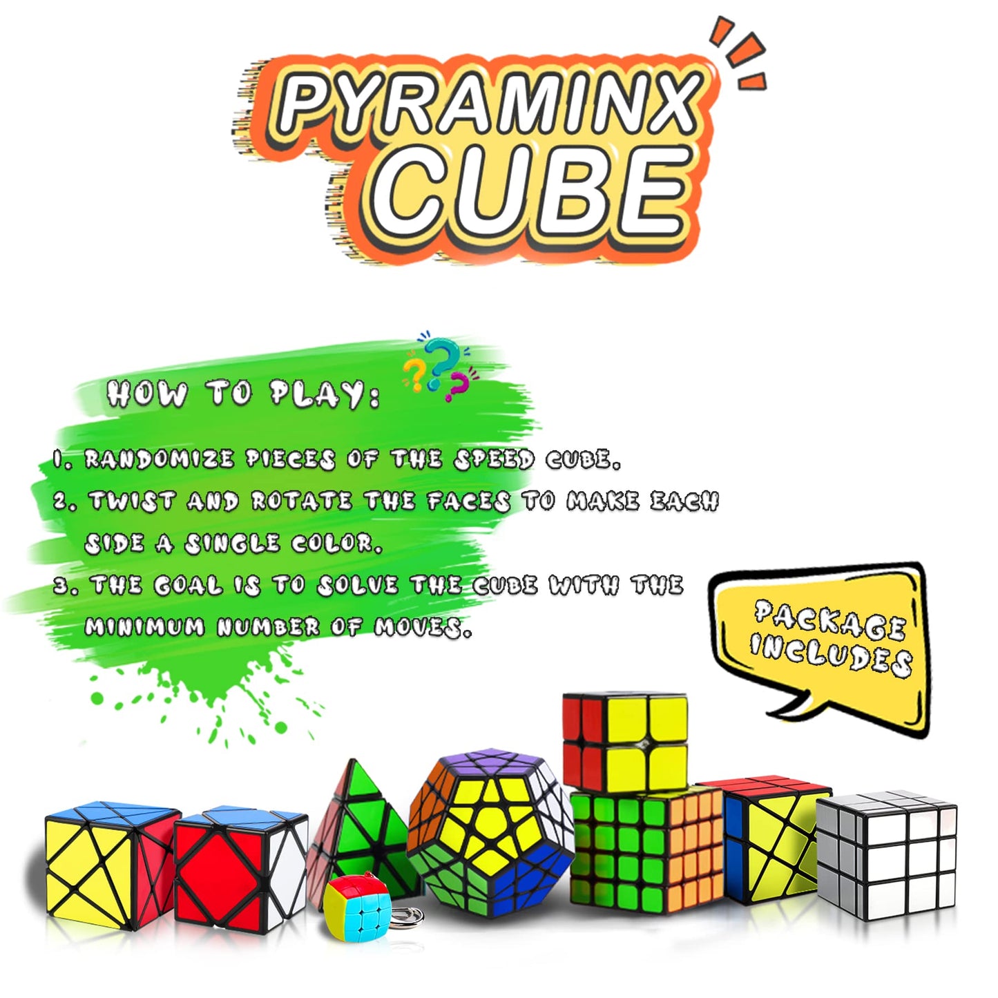 Coolzon Speed Cube Set – 9-Pack Magic Cubes for Fast Turning & Brain Training