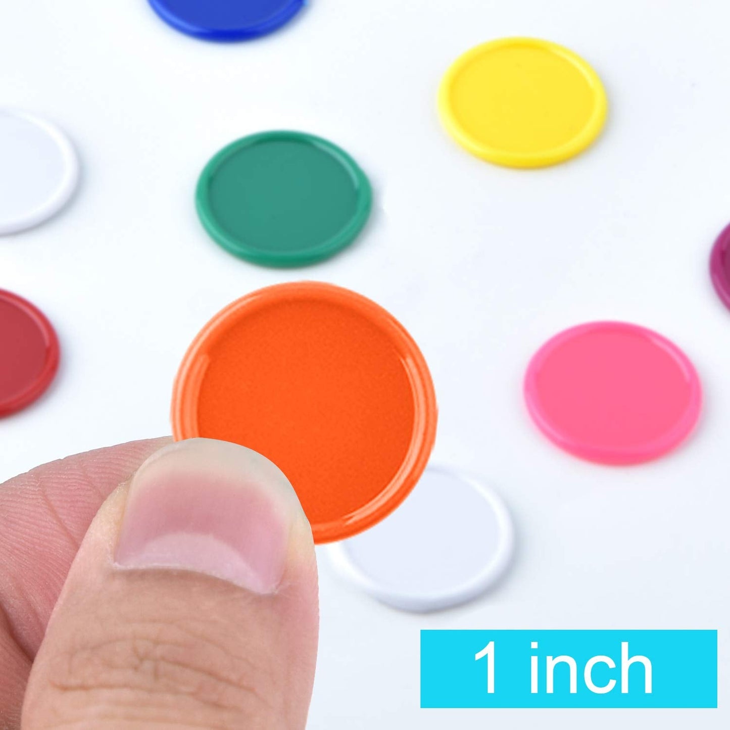 Coopay 300-Piece 10-Color Bingo Chips Bulk | 1-Inch Plastic Game Tokens for Math Practice