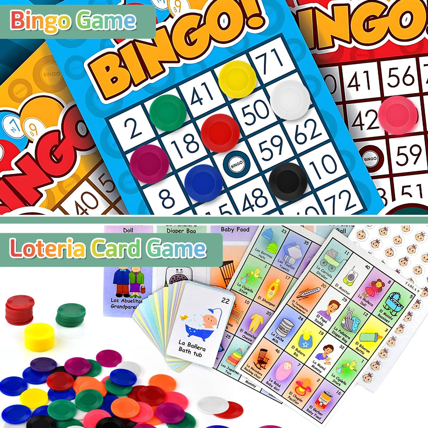 Coopay 1000-Piece Multi-Color Plastic Poker Chips — 1 Inch Bingo Counters for Math Practice & Classroom Activities