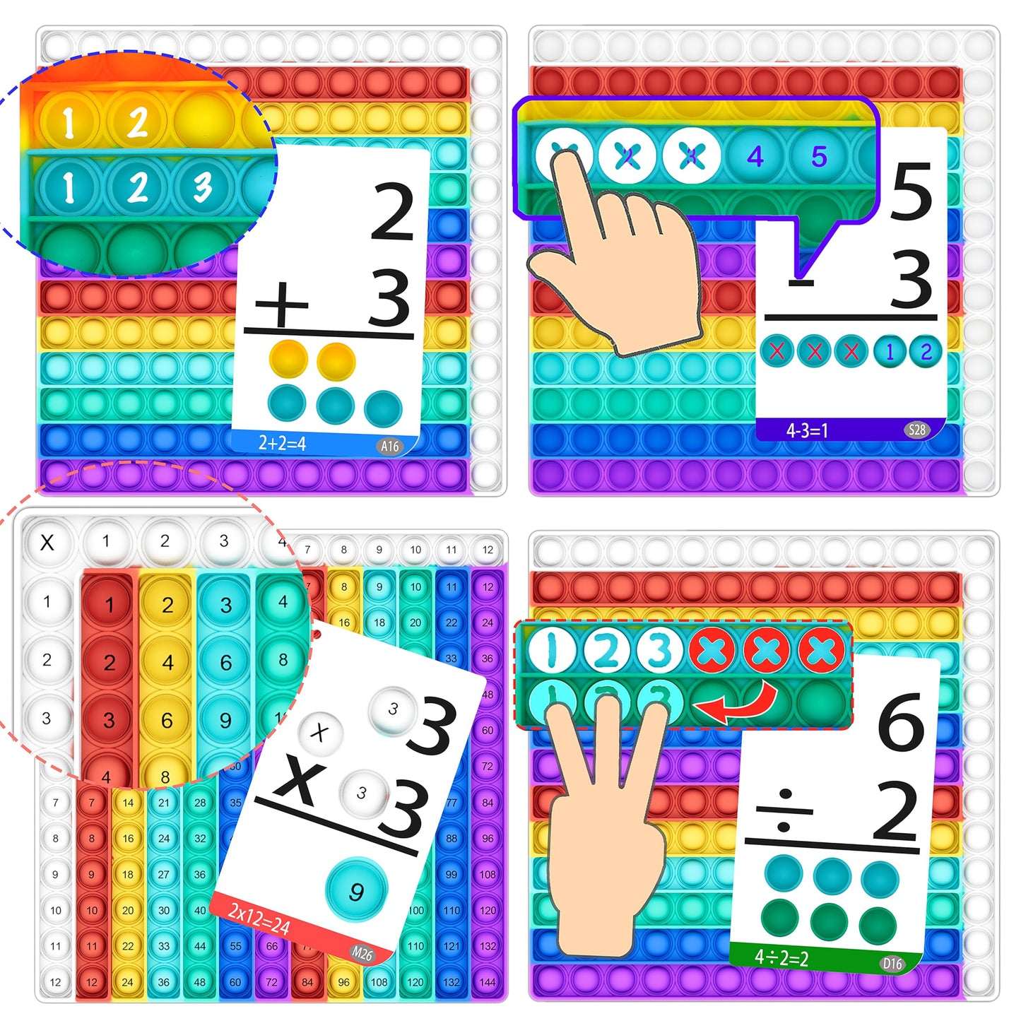 COOVA Multiplication Flash Cards + Chart | Durable, Reusable Math Facts for 3rd–6th Grade