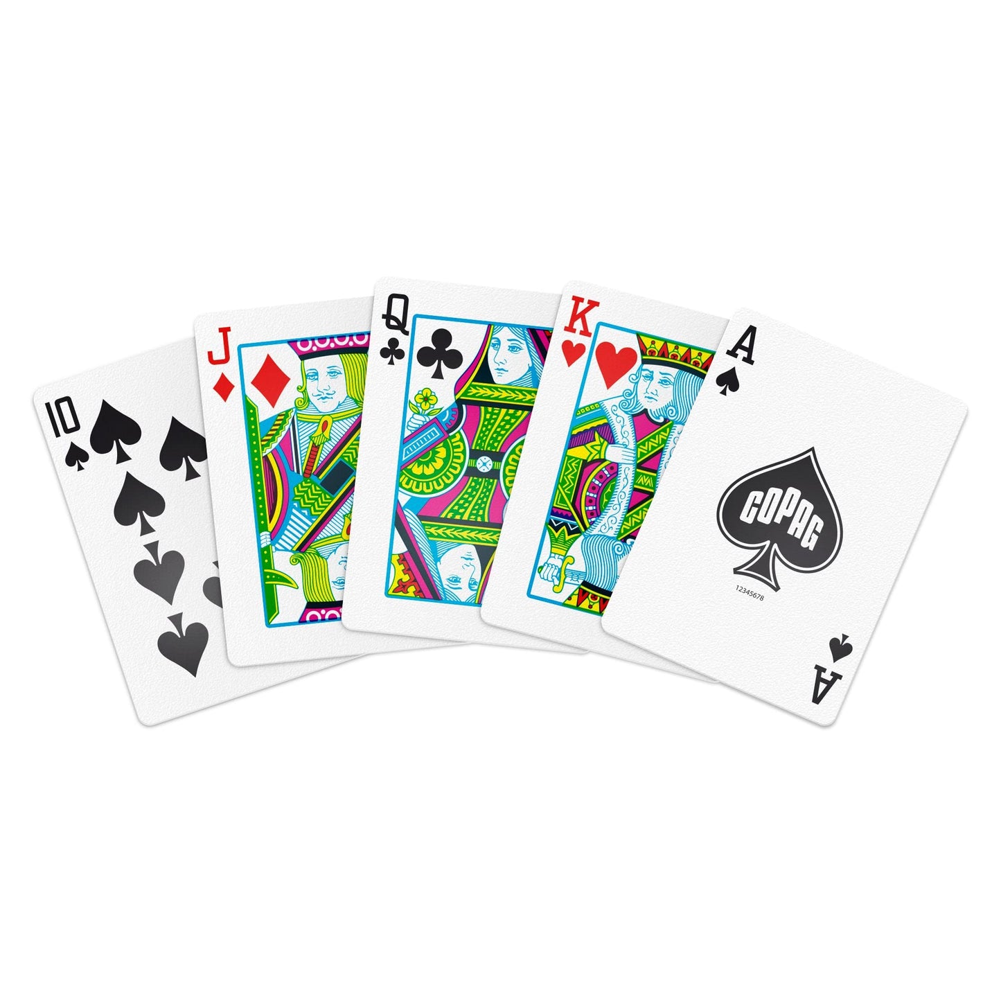 Copag 1546 Design 100% Plastic Playing Cards – Poker Size, Regular Index (Red and Blue)