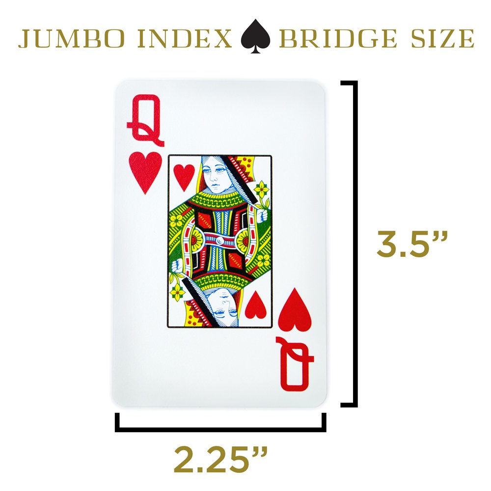 Copag 1546 Design 100% Plastic Bridge Cards – Narrow Green/Burgundy (Jumbo Index)