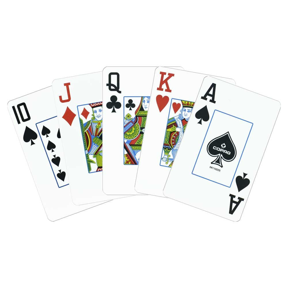 Copag 1546 Design 100% Plastic Bridge Cards – Narrow Green/Burgundy (Jumbo Index)
