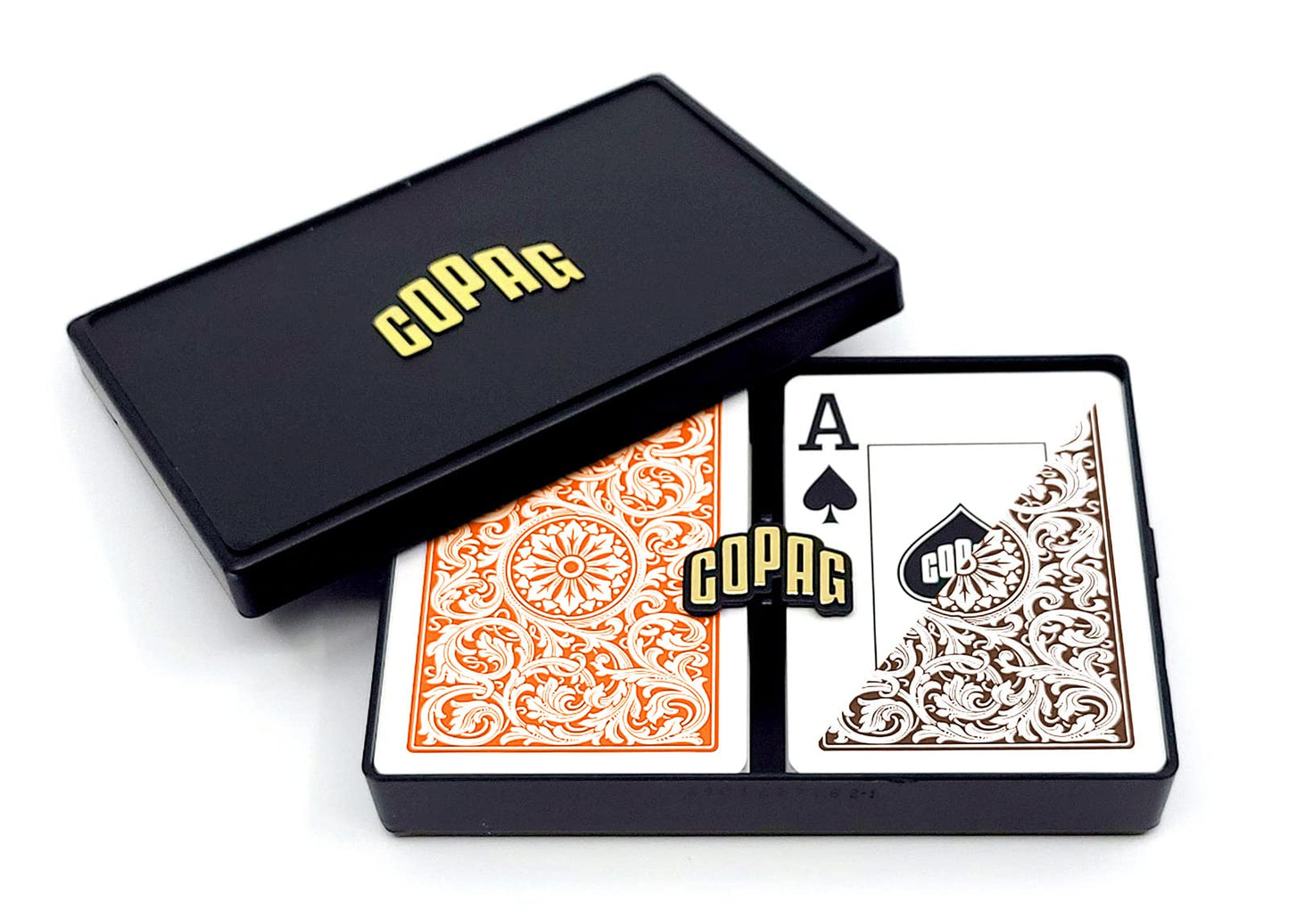 Copag 1546 Design 100% Plastic Playing Cards – Double Deck Set, Poker Size Jumbo Index