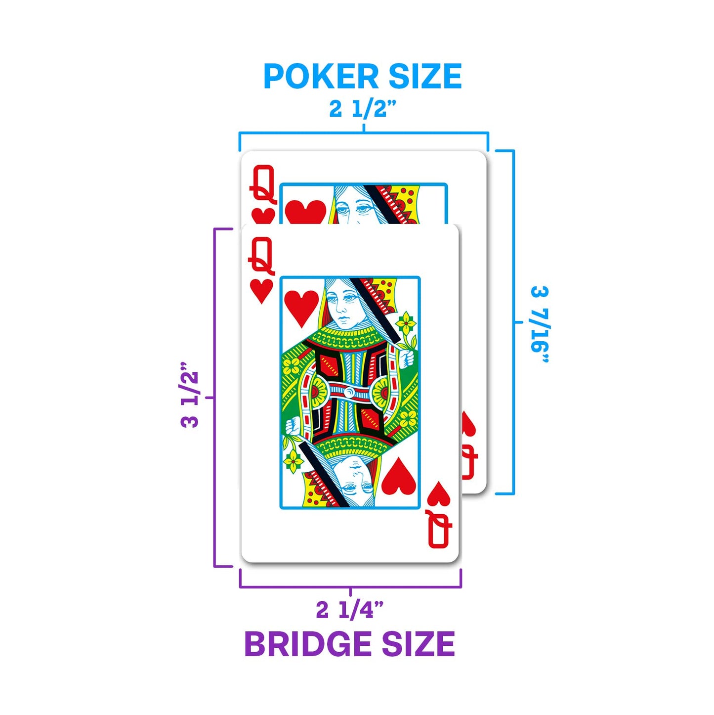 Copag 1546 Design 100% Plastic Cards - Poker Size, Jumbo Purple/Grey (2-Deck Set)