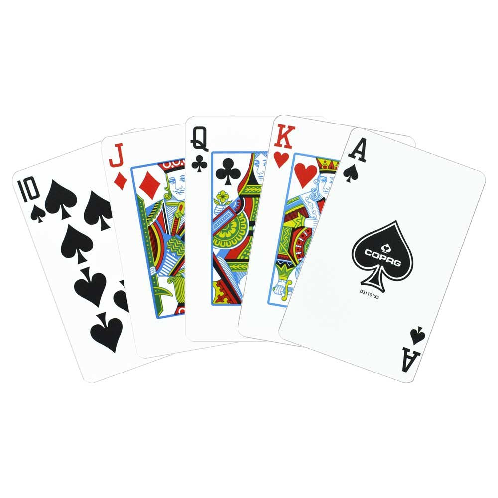 Copag 1546 Design 100% Plastic Playing Cards – Bridge Size Narrow, Red/Blue, Standard Index (6 Sets)