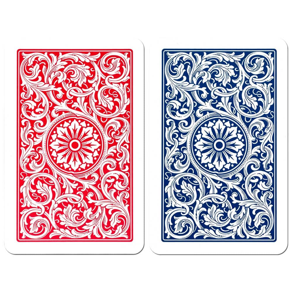 Copag 1546 Design 100% Plastic Playing Cards – Bridge Size Narrow, Red/Blue, Standard Index (6 Sets)