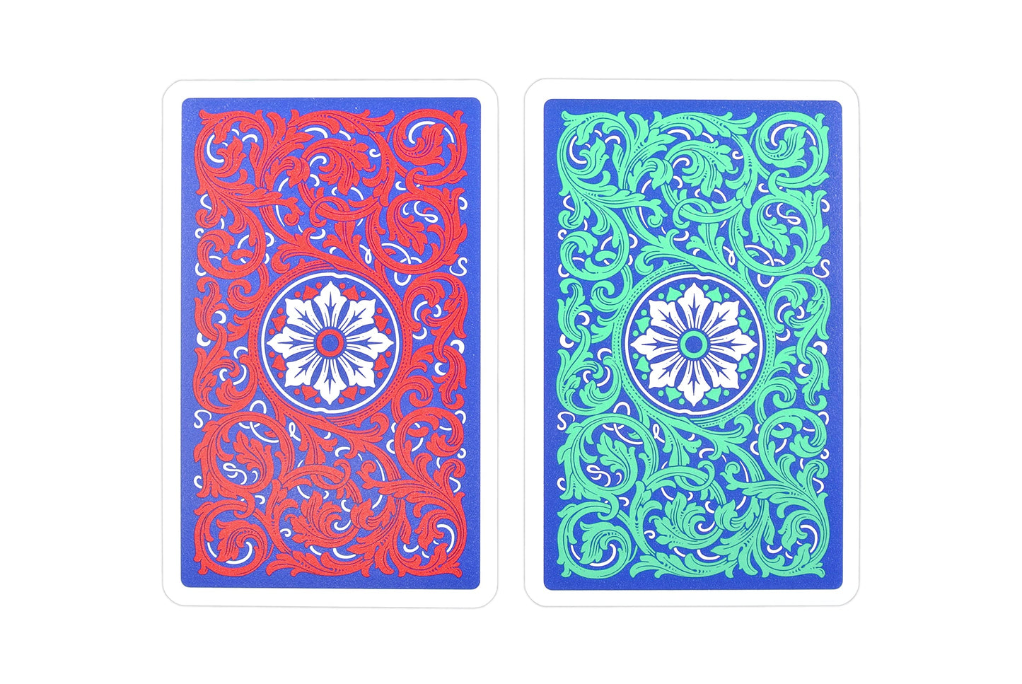 Copag 1546 Neoteric Design 100% Plastic Playing Cards – Bridge Size Double Deck (Green/Red, Jumbo Index)