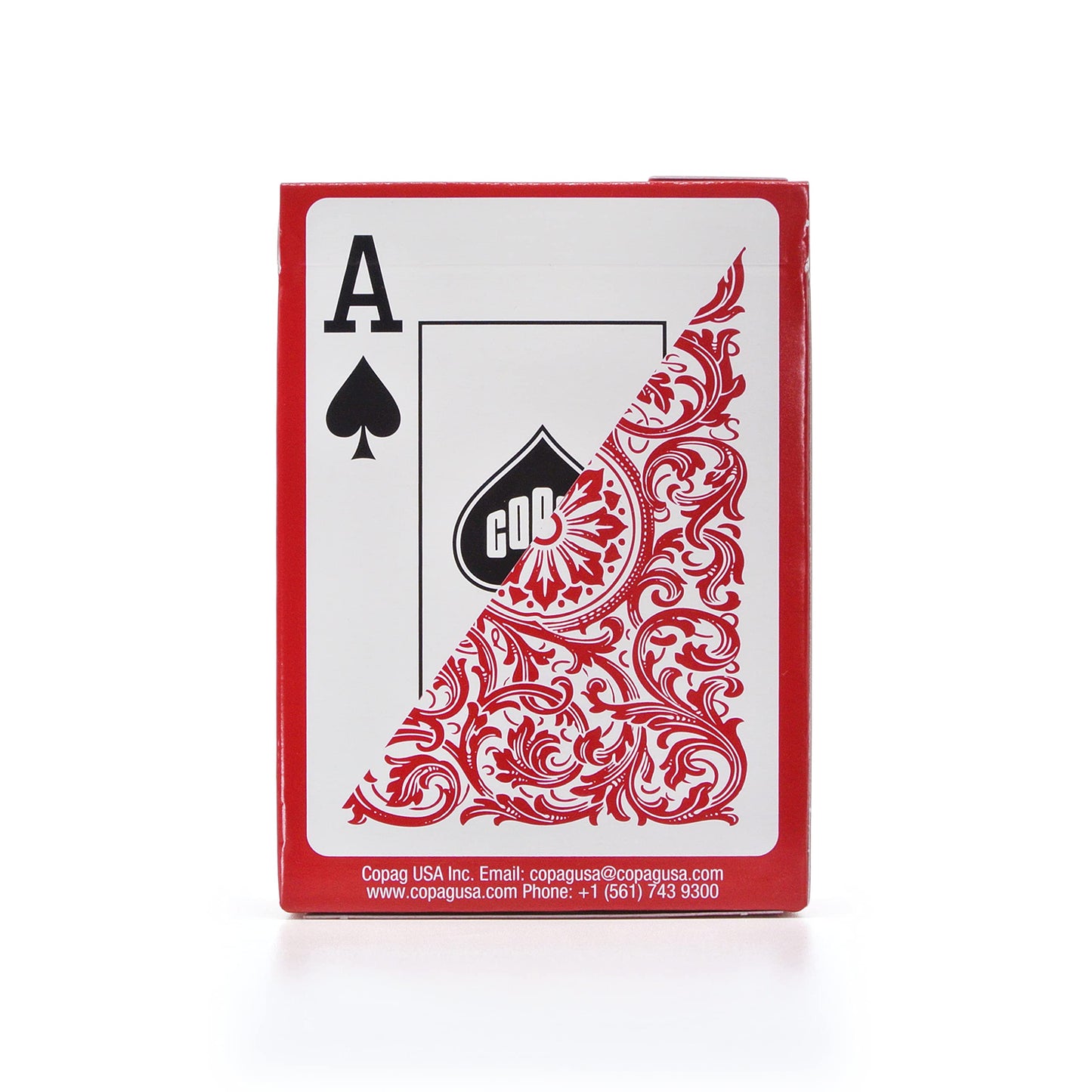 Copag Elite 100% Plastic Playing Cards — Poker Size Jumbo Index, Red (Single Deck)