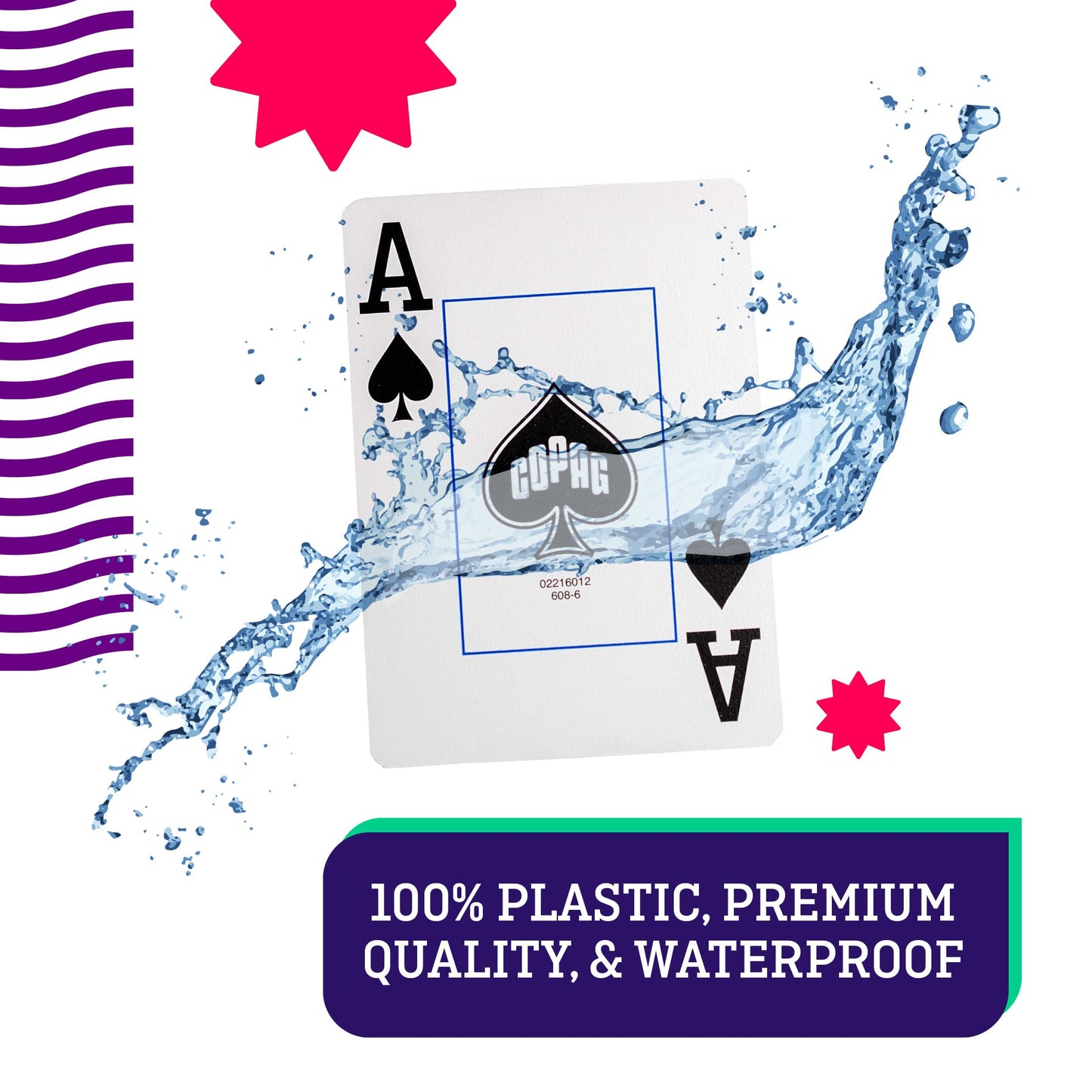 Copag Export Design 100% Plastic Playing Cards – Poker Size, Jumbo Index, Double Deck Set