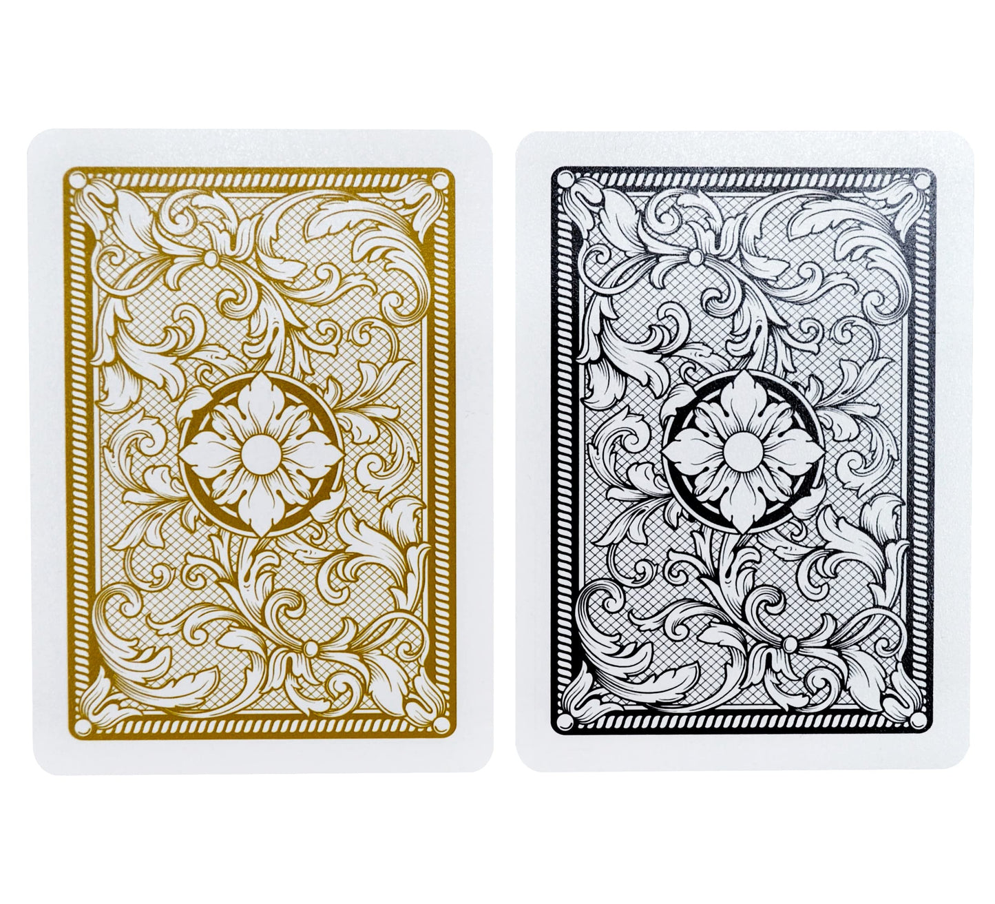 Copag Legacy Design 100% Plastic Playing Cards – Poker Size Jumbo Index Black/Gold Double Deck Set