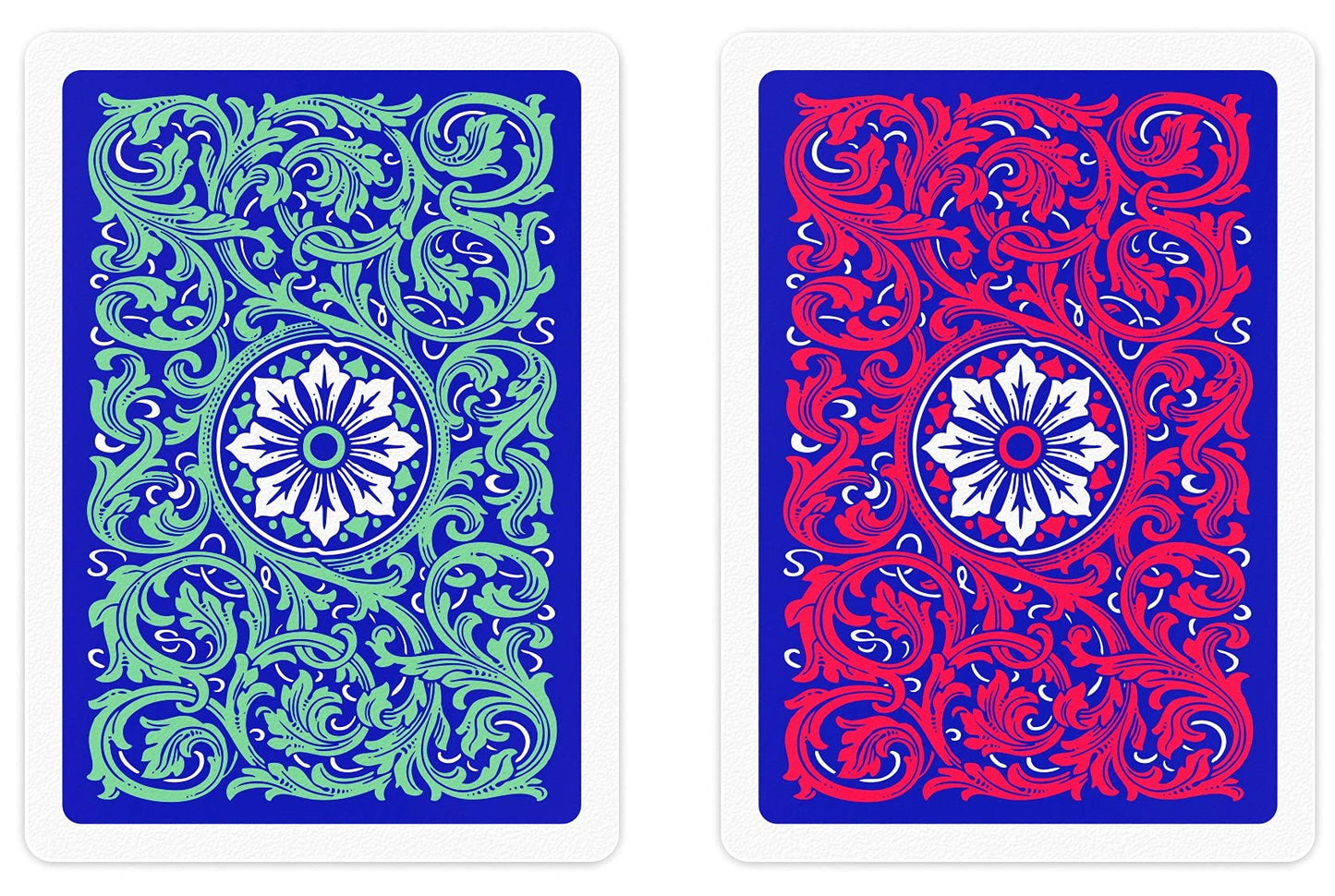 Copag 1546 Neoteric Design 100% Plastic Playing Cards – Poker Size, Green/Red, Jumbo Index (1 Set)