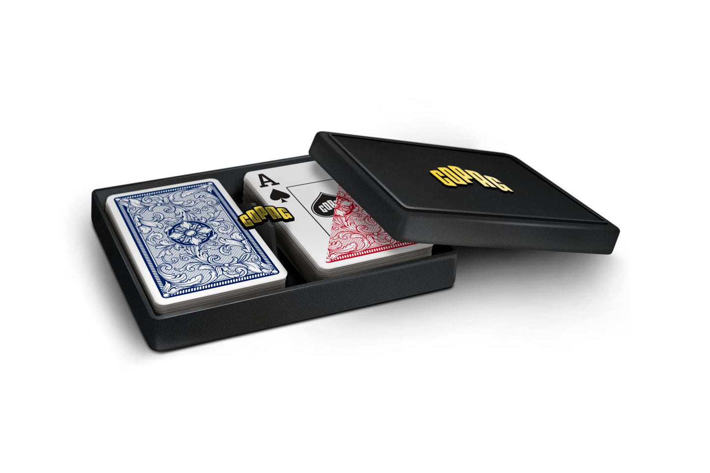 Copag 1546 Neoteric Design 100% Plastic Playing Cards – Poker Size, Green/Red, Jumbo Index (1 Set)
