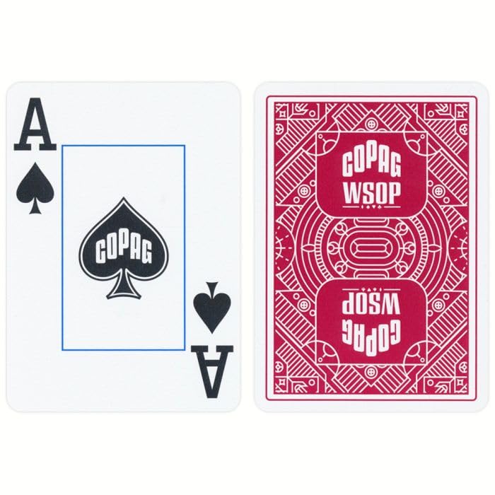 Copag WSOP 100% Plastic Playing Cards - Double Deck Poker Set | Standard Size, Jumbo Index