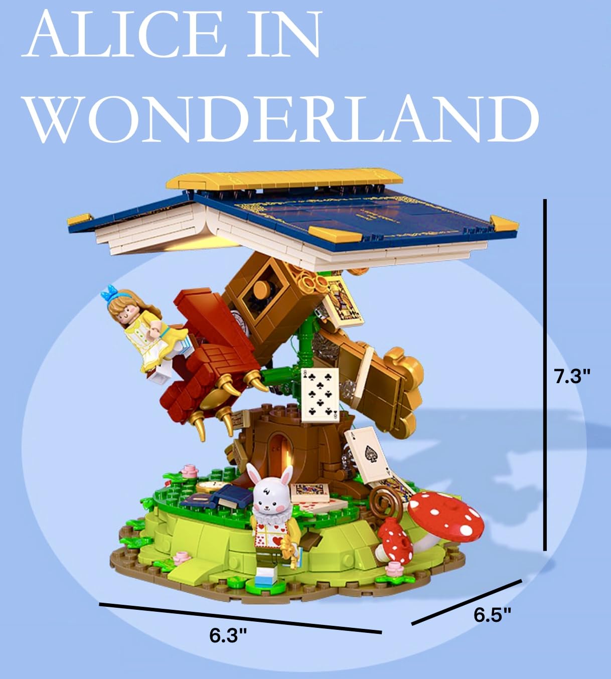 CoPlanaire Alice in Wonderland Building Blocks Set – Collective Edition | Desk Decor & Gift