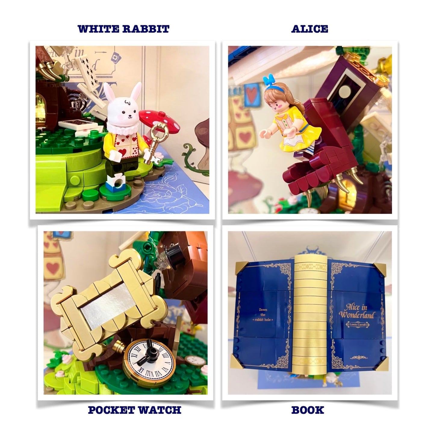 CoPlanaire Alice in Wonderland Building Blocks Set – Collective Edition | Desk Decor & Gift