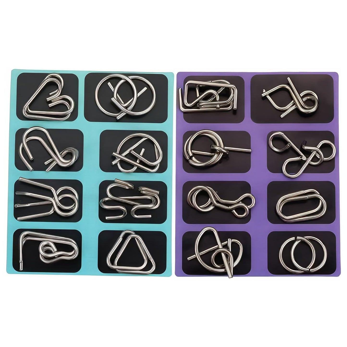 COREXISLY Metal Brain Teaser Puzzles — 32-Model Set with Pouch