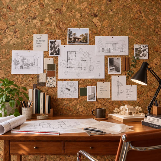 Cork Notice Board Wall Tiles | Twist Green | 900 x 600 x 8 mm
