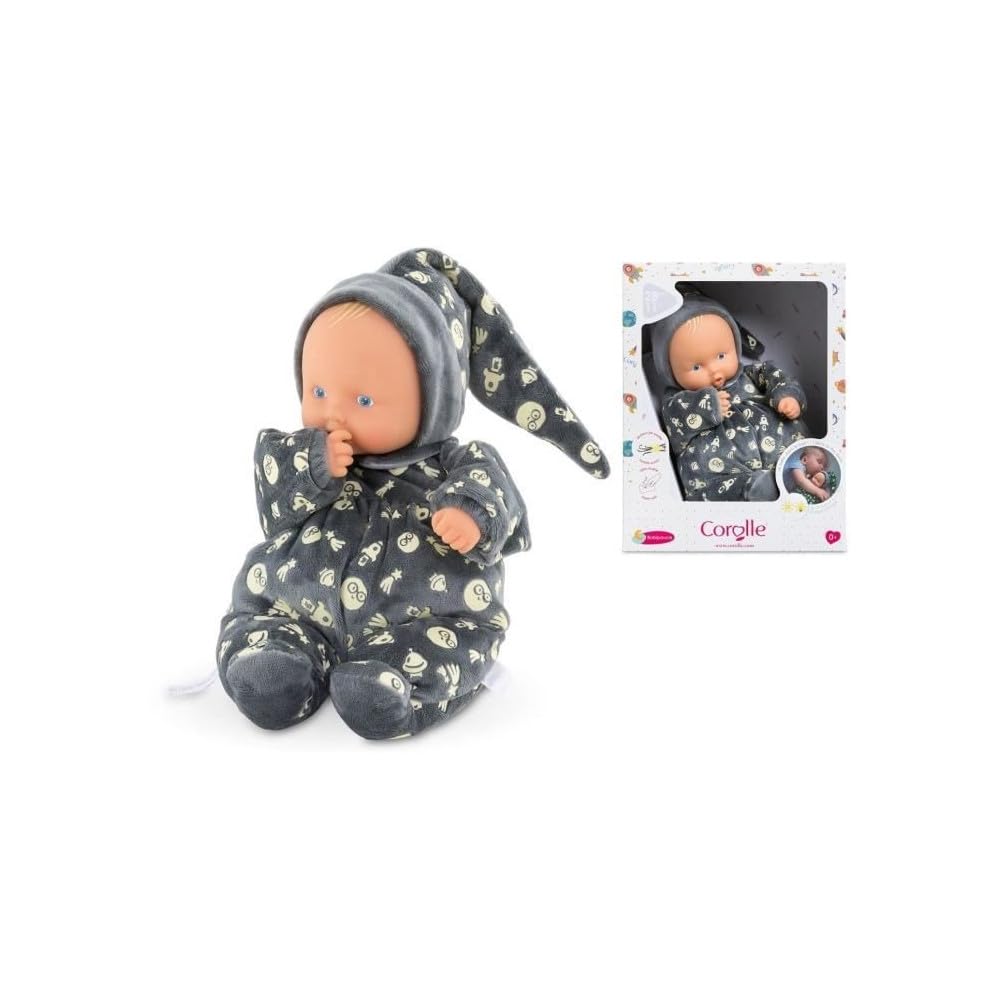 Corolle Babipouce Glow in the Dark 11 Inch Baby Doll – Ultra Soft, Vanilla Scent, Washable