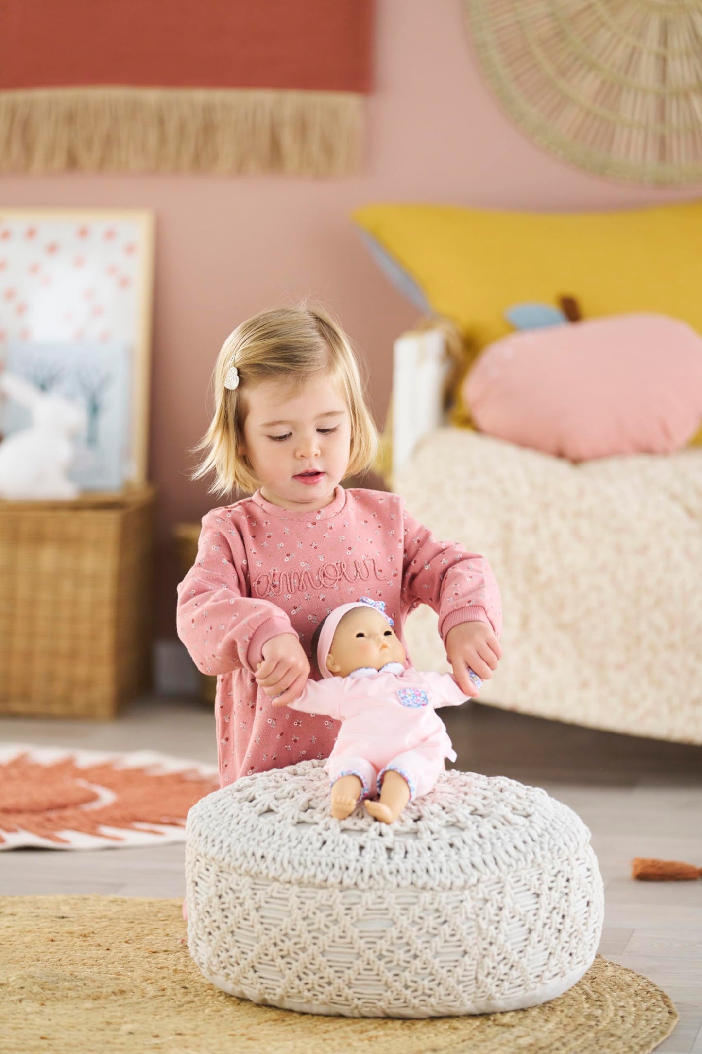 Corolle Bébé Calin Mila 12-Inch Soft Doll with Vanilla Scent – Sleeping Eyes