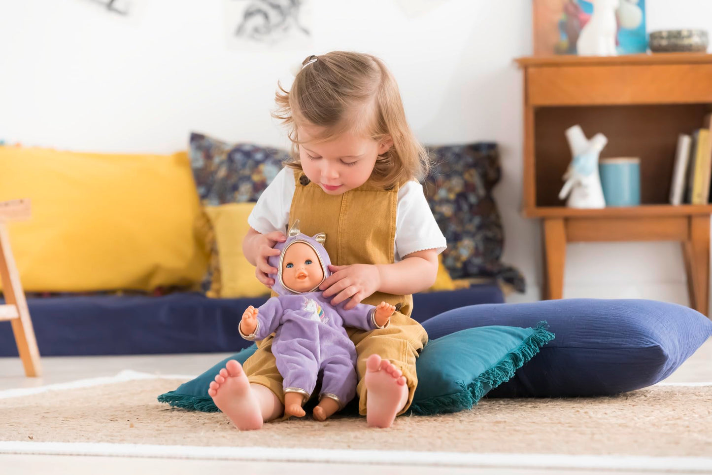 Corolle Bebe Calin Unicorn 12-inch Soft Body Doll - Vanilla Scent, Sleeping Eyes