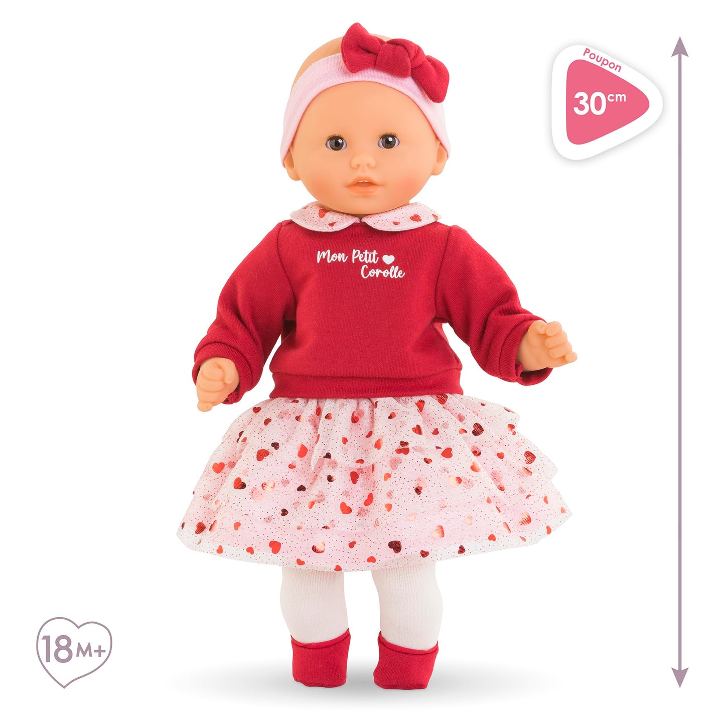 Corolle Margaux Petals 12-Inch Soft Baby Doll – Vanilla Scent, Sleeping Eyes, Hearts Outfit