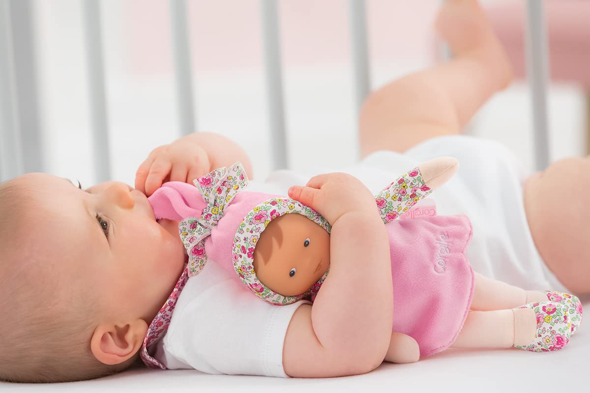 Corolle Miss Pink Blossom Garden Soft-Body Baby Doll – 9.5 Inch