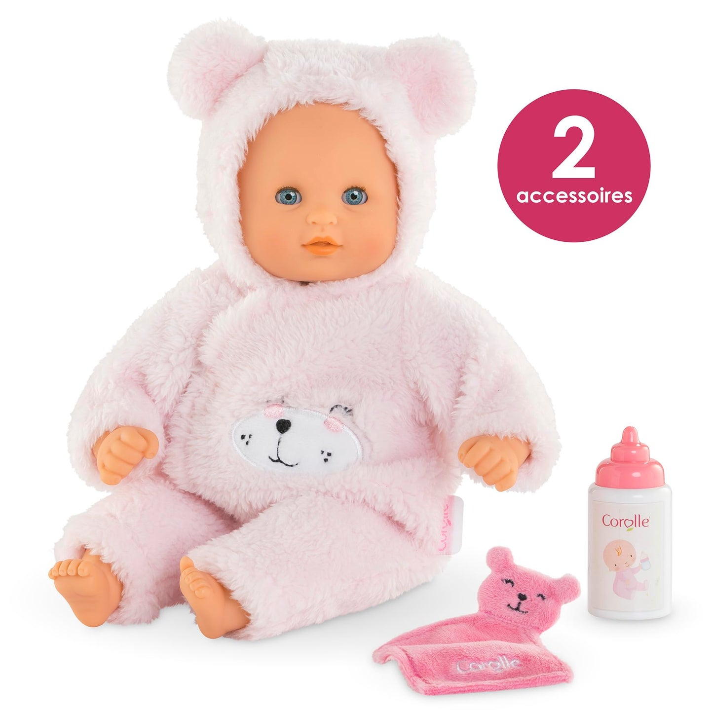 Corolle My First Cuddly Teddy Bear Doll – 12-Inch Vanilla-Scented Baby Doll with Sleeping Eyes