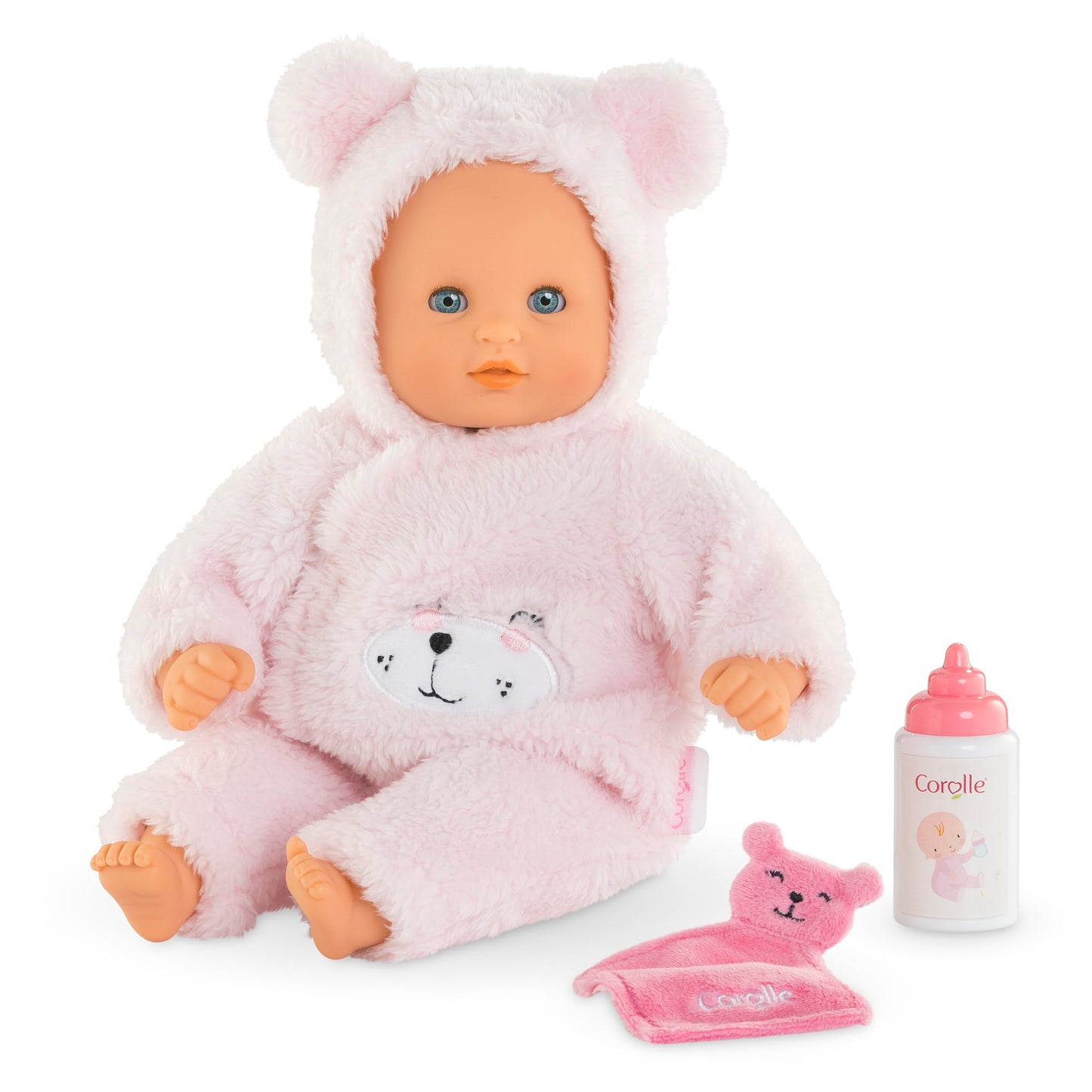 Corolle My First Cuddly Teddy Bear Doll – 12-Inch Vanilla-Scented Baby Doll with Sleeping Eyes