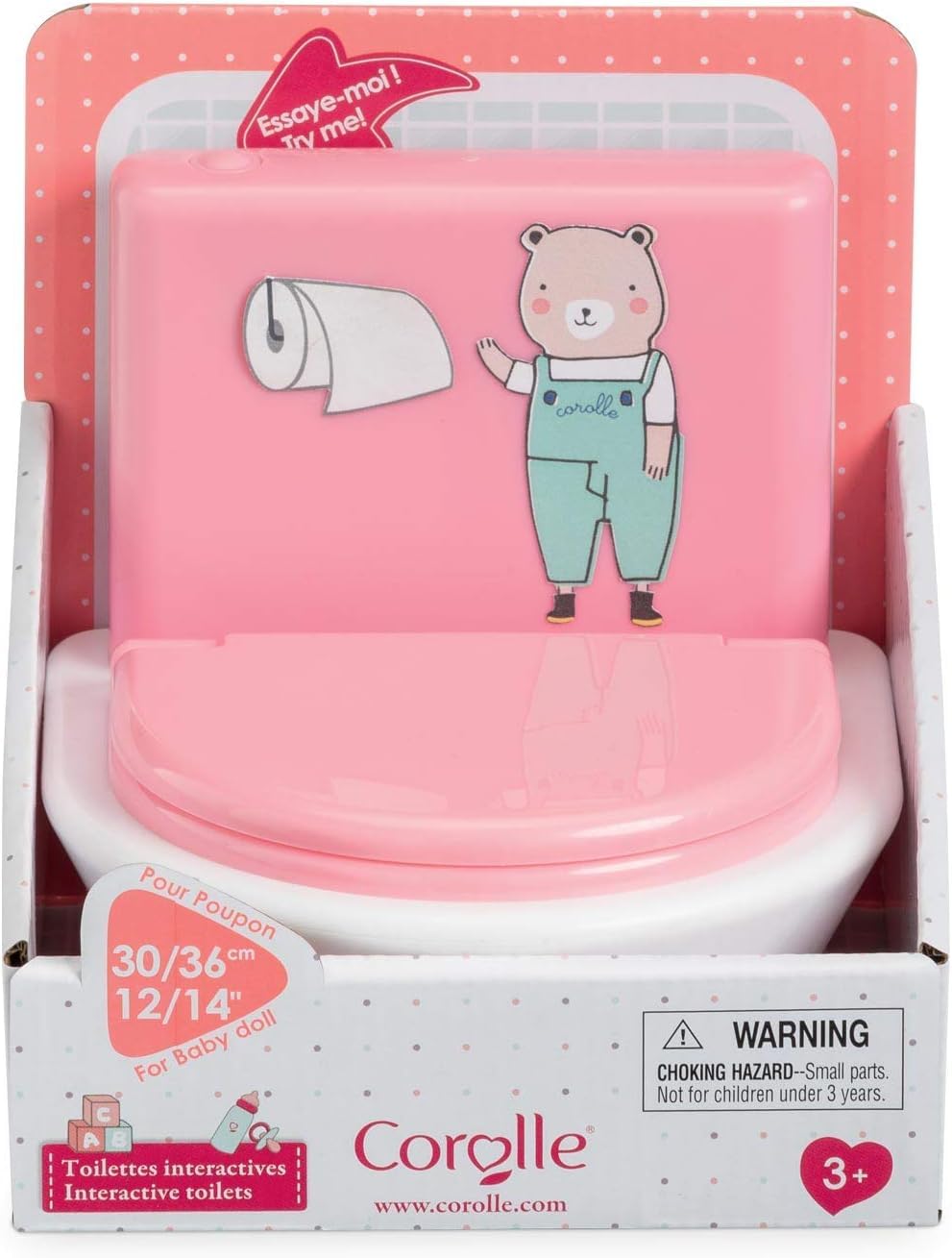 Corolle Realistic Potty Training Doll with Flushing Toilet Sound | Educational Toy for Toddlers