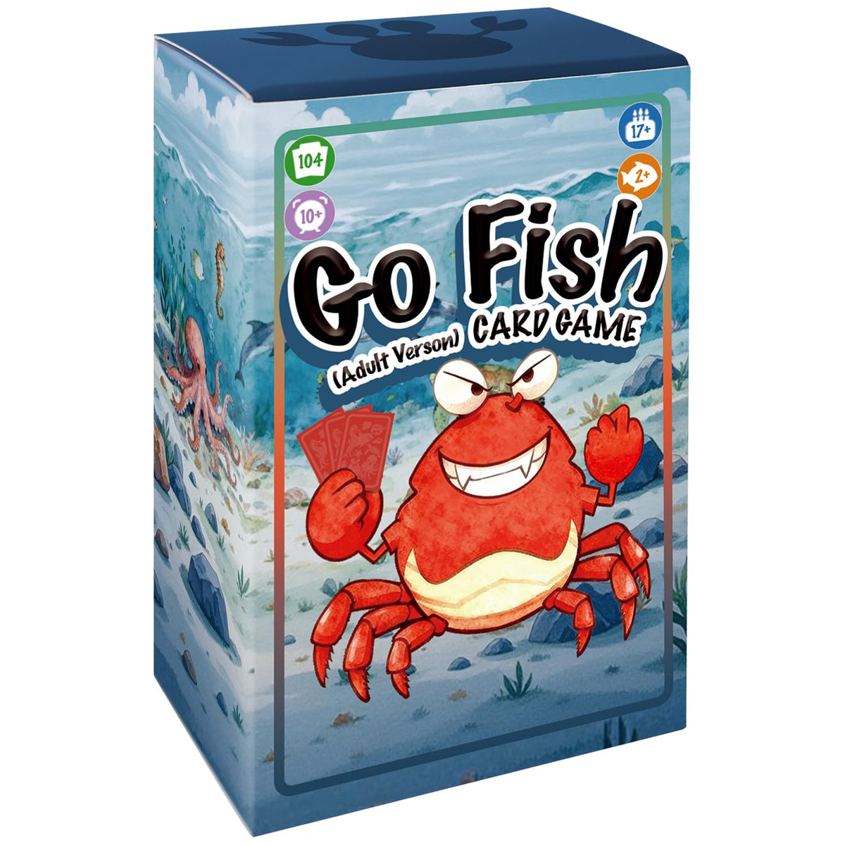 Corzeergi Go Fish Card Game for Adults — 104 Cards, Unique Pairs, 2+ Players