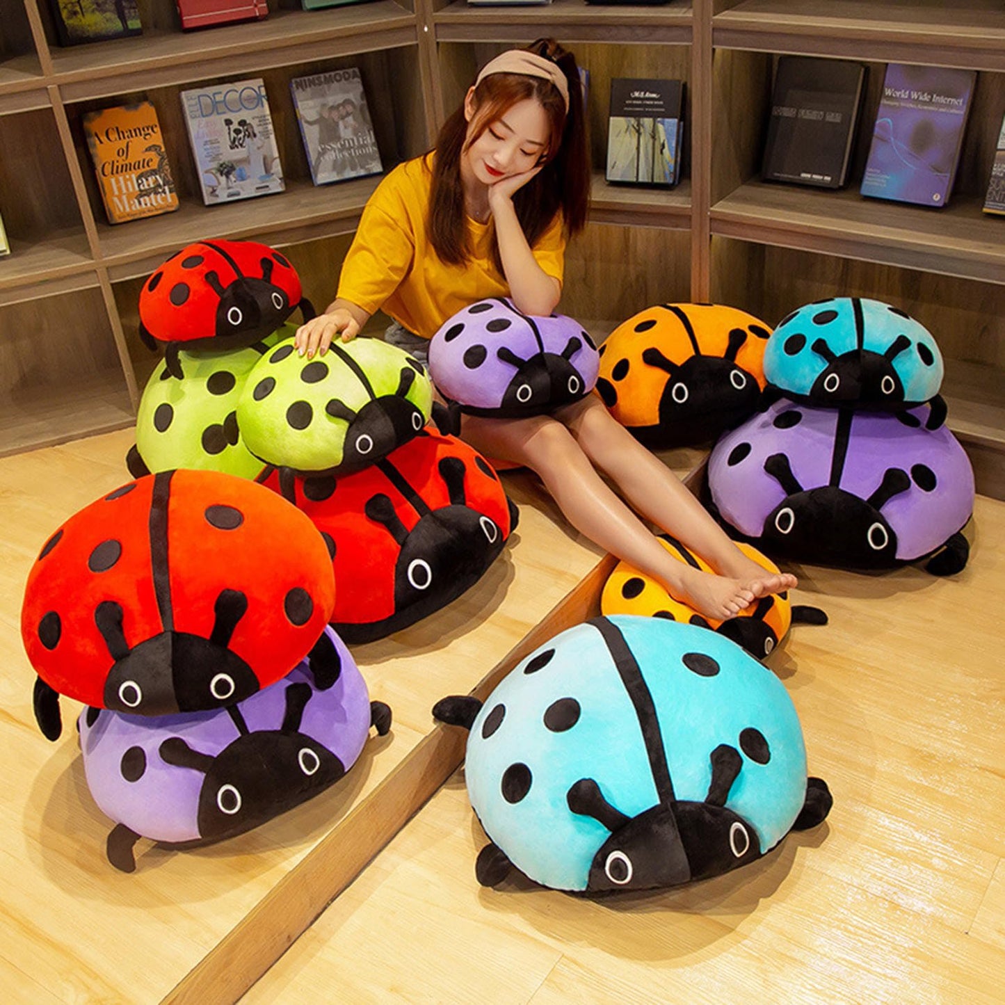 COSGOO 16-Inch Ladybug Plush Pillow – Soft, Cozy, Safe Gift