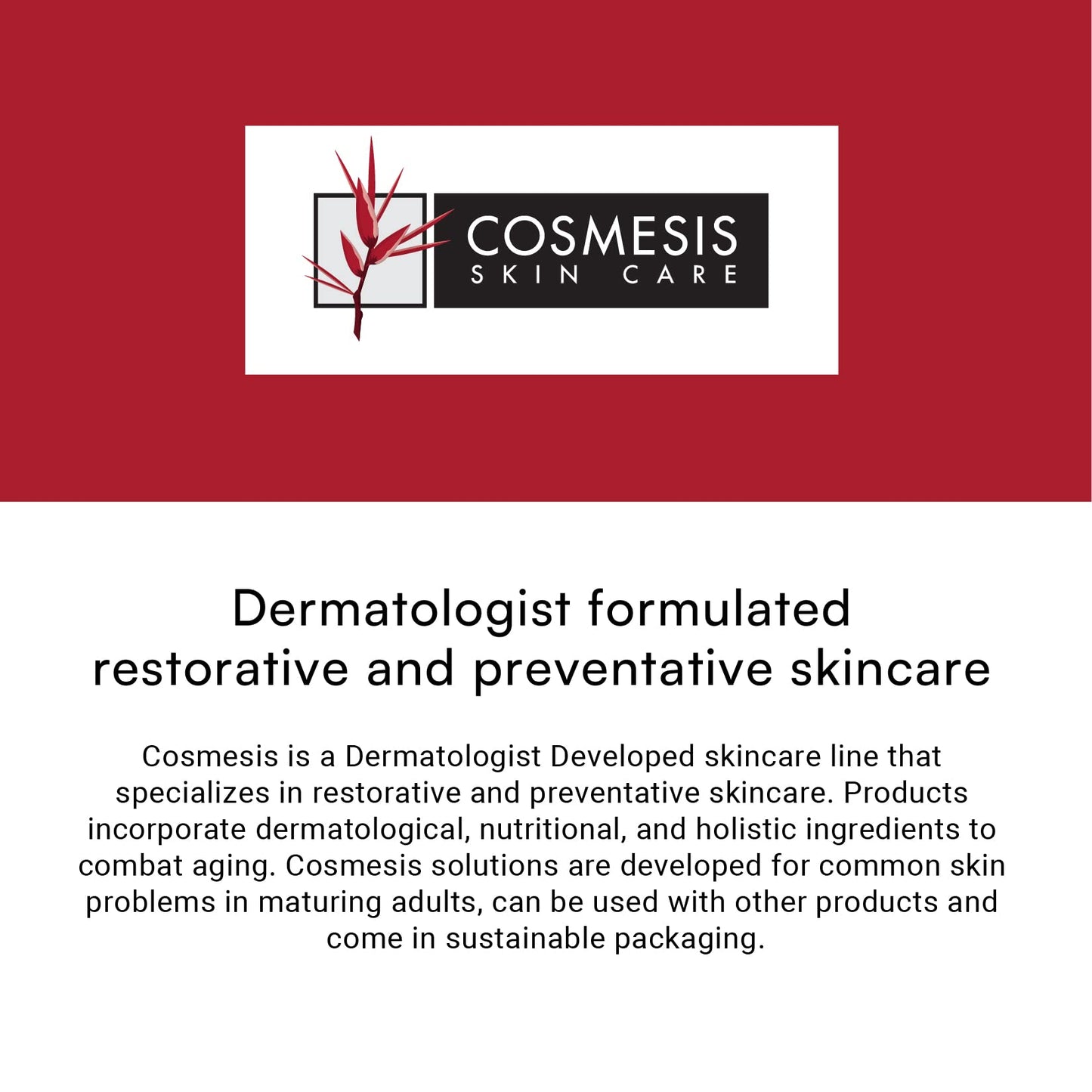 Cosmesis Eye Lift Cream – Lifts & Firms, Supports Collagen & Elastin, 0.5 fl oz