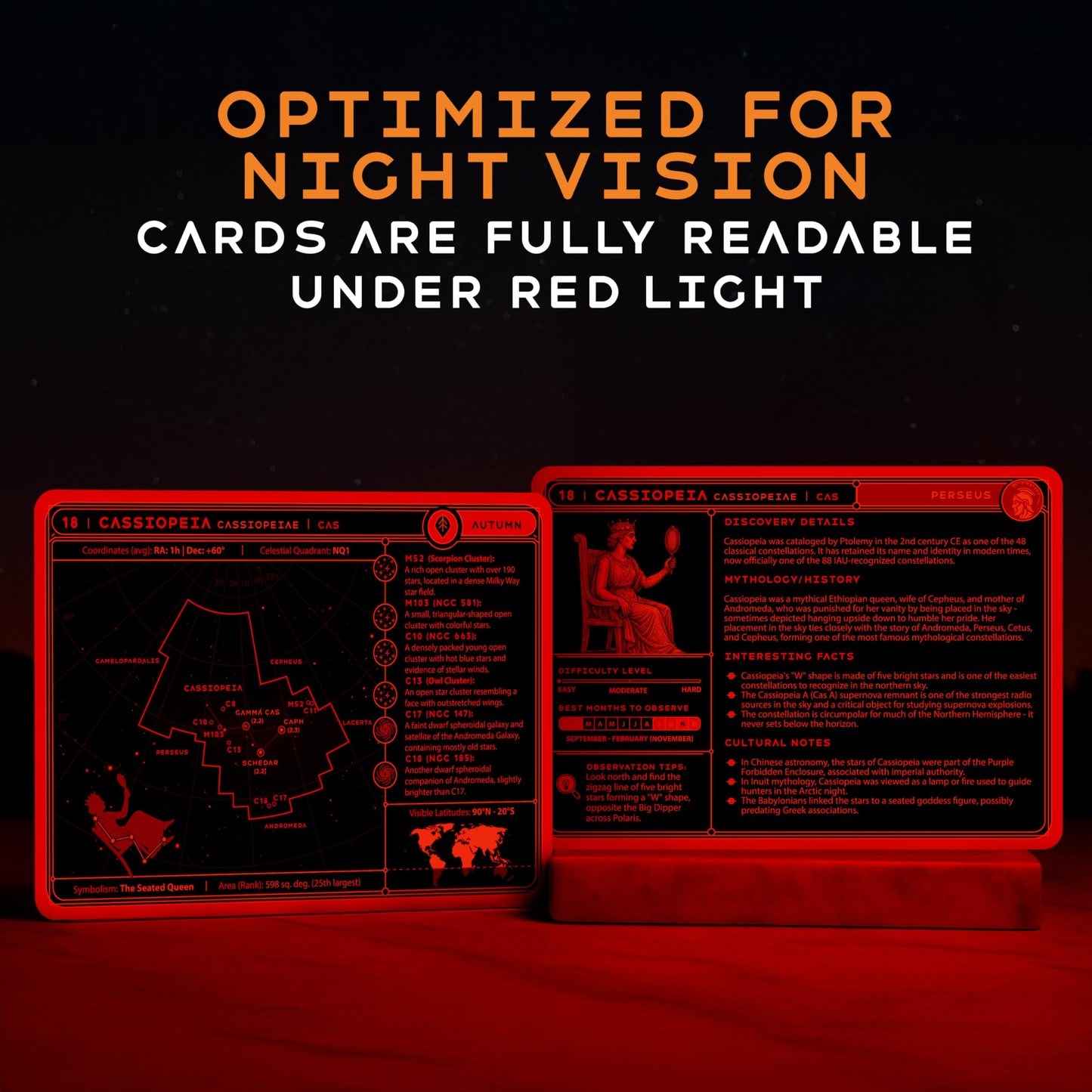 COSMIC SHARDS Stargazing Cards – Constellations: 88 Flashcards with Star Maps, Mythology, History & Practical Tips