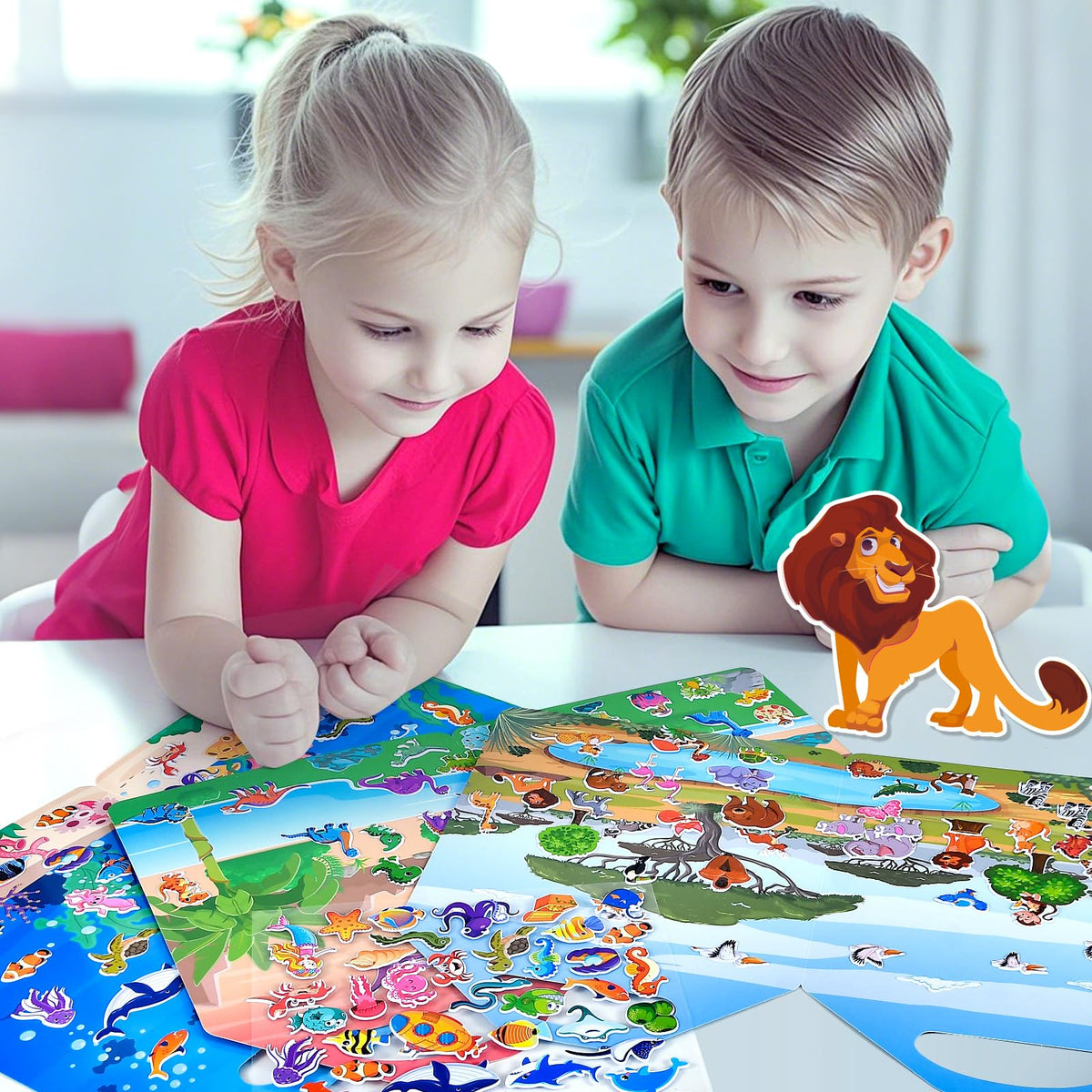 Cosomia 6 Set Puffy Sticker Books 260 pcs – 3D Reusable Stickers for Kids Aged 3–8