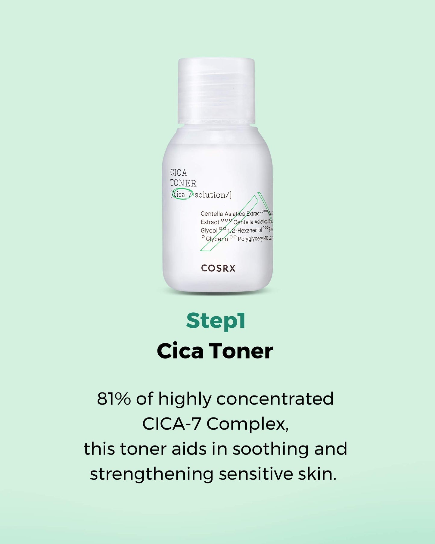 COSRX CICA Relief Kit — Toner, Serum & Cream for Sensitive Skin | Travel Size Gift Set