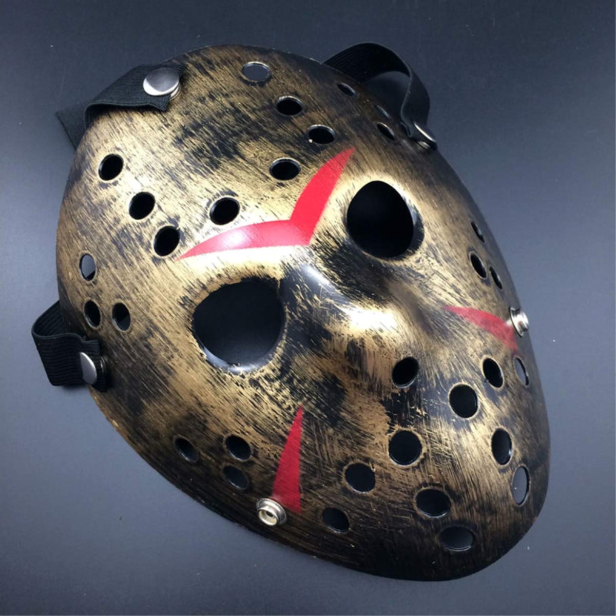 COSTOYFUN Halloween Horror Mask – Adjustable PVC Cosplay Masquerade Mask