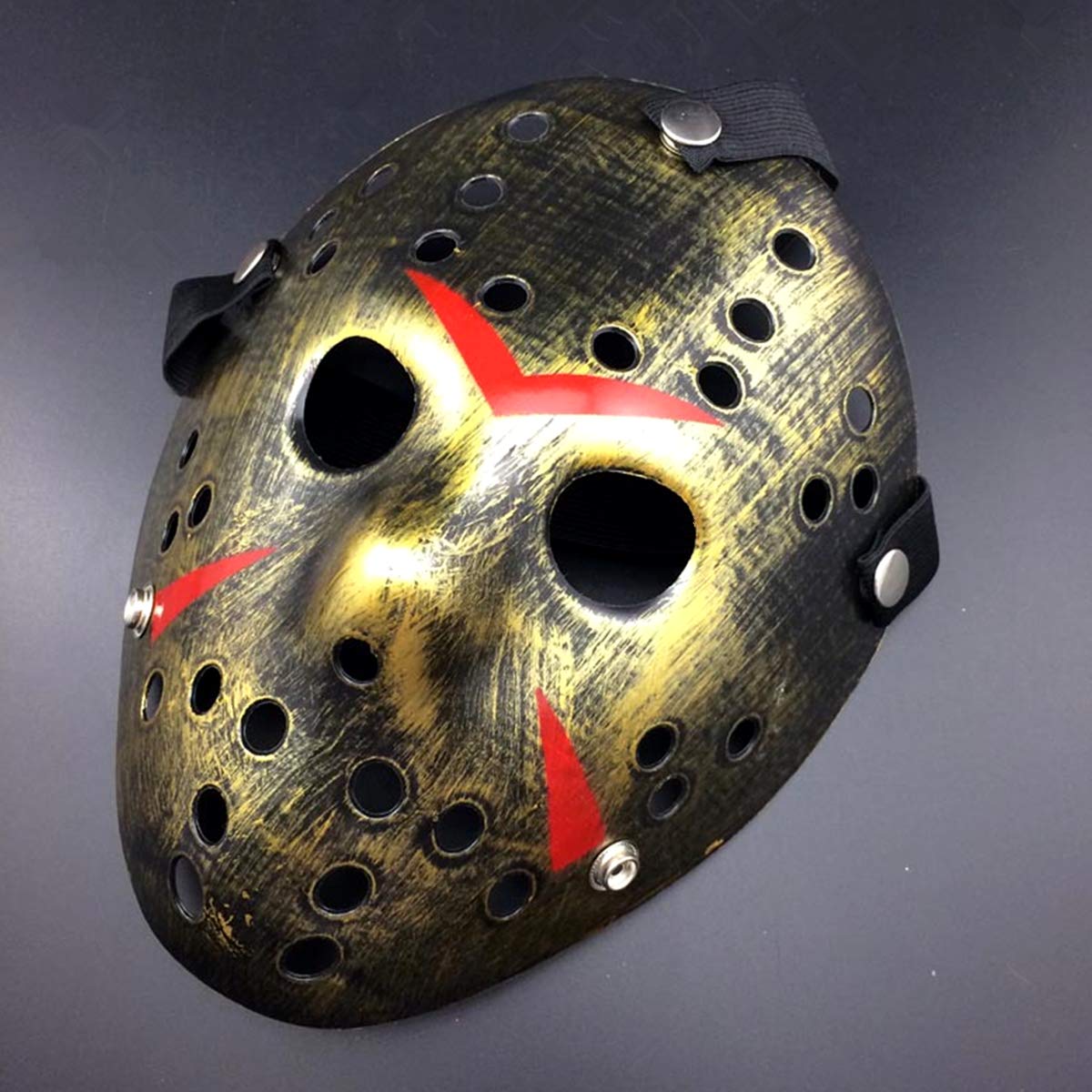 COSTOYFUN Halloween Horror Mask – Adjustable PVC Cosplay Masquerade Mask