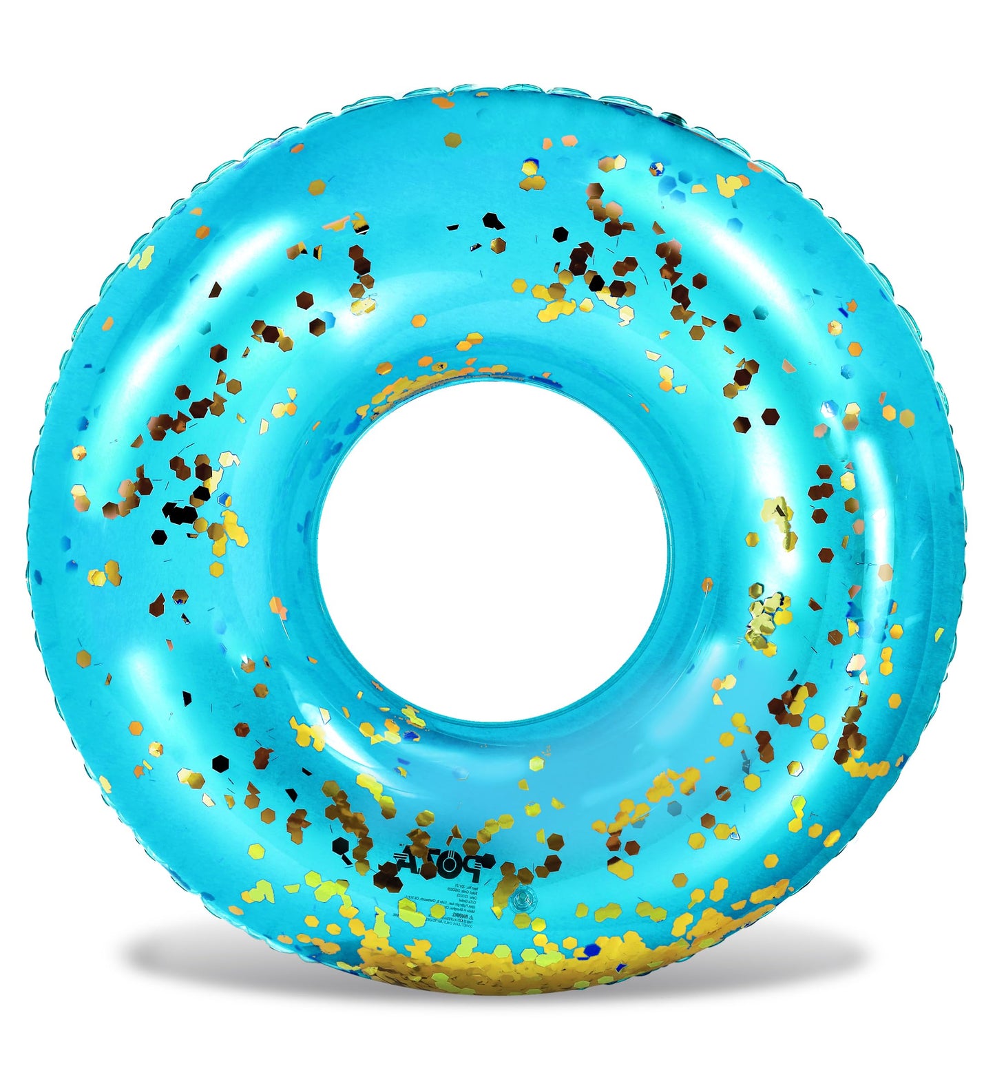 CoTa Global Giant Blue Pool Float Tube with Gold Confetti — 48 Inches