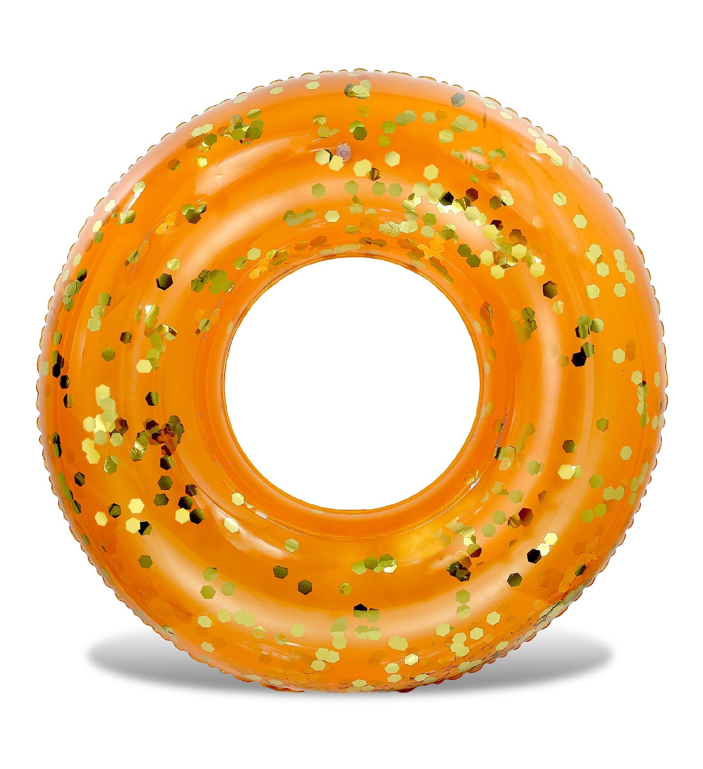 POZA Orange Gold Sparkly Confetti Pool Float Tube | CoTa Global - Premium 36-Inch Ring