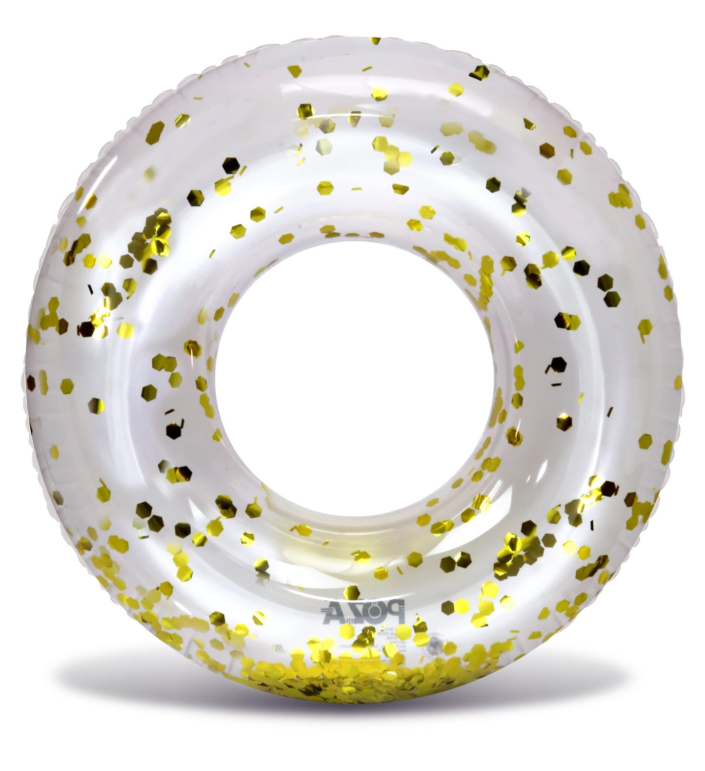 CoTa Global Pearl White Gold Pool Float Tube 36-Inch Luxury Confetti Lounger