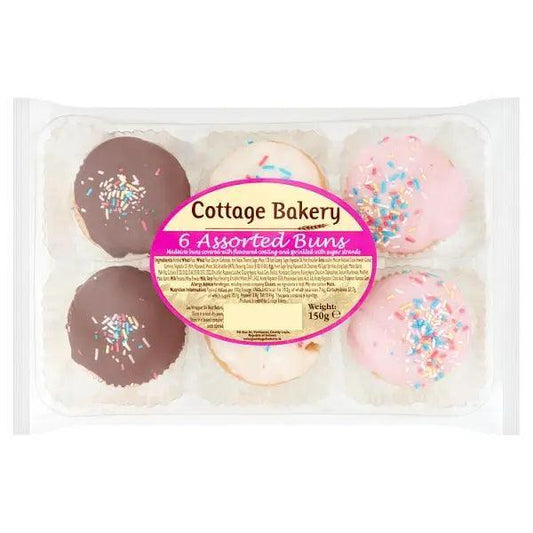 Cottage Bakery 6 Assorted Buns 150g (Case of 6)